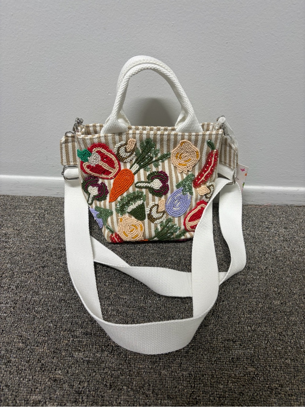New Mini Vegetable Beaded Tote Bag